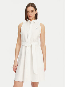Polo Ralph Lauren Polo Ralph Lauren Rochie tip cămașă 211906437001 Alb Regular Fit