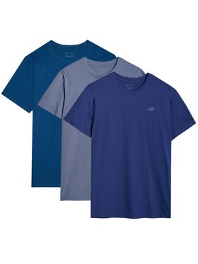 4F 4F Komplet 3 t-shirtów 3P-SS-4FWMM00TTSHM2256-90S Kolorowy Regular Fit
