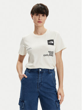 The North Face The North Face Tehnička majica Foundation Coordinates NF0A882W Écru Regular Fit