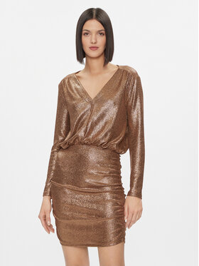 Please Please Rochie cocktail A1XKBSX000 Auriu Slim Fit