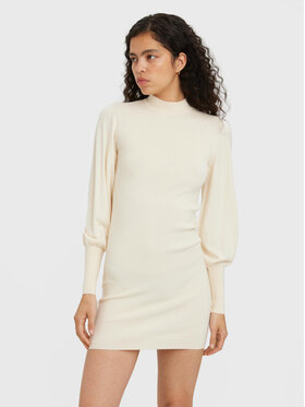Vero Moda Vero Moda Úpletové šaty Holly Karis 10268021 Écru Regular Fit