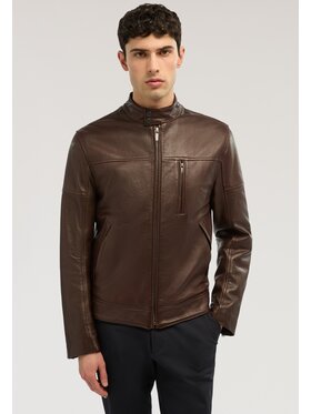 Trussardi Trussardi Kurtka skórzana R301M000054N023 Brązowy Regular Fit