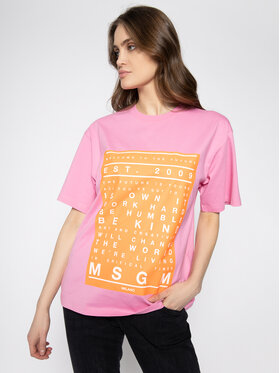 MSGM MSGM T-shirt 2841MDM222 207298 12 Rosa Regular Fit