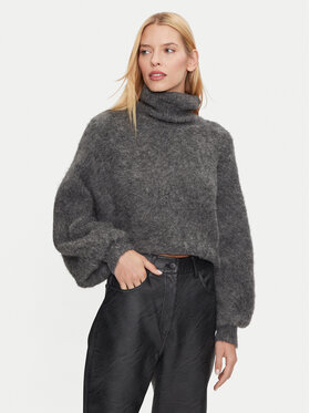Gestuz Gestuz Rollkragenpullover Sabi 10909425 Grau Loose Fit