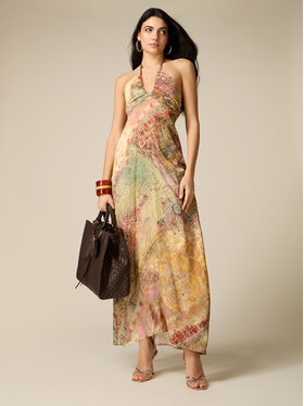 Oltre Oltre Abito da sera 7018J000884N0R2 Crema A-Line Fit