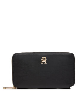 Tommy Hilfiger Tommy Hilfiger Portofel Mare de Damă Iconic Tommy Large Za AW0AW16009 Negru