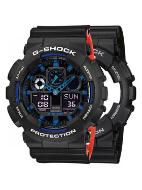 Casio Casio Zegarek SET GA-100-1A2ER + BEZEL 10508136 + PASEK 10577142 Czarny