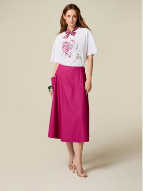 Oltre Oltre T-Shirt G04DJ004819N011 Biały Regular Fit