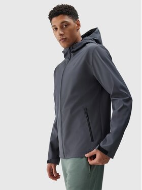 4F 4F Kurtka softshell 4FWSS24 TSOFM234 22S ANTRACYT 3XL Czarny Regular Fit