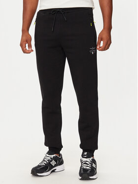 Aeronautica Militare Aeronautica Militare Pantaloni trening 242PF946F565 Negru Regular Fit