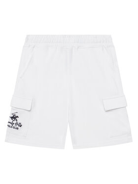 Beverly Hills Polo Club Beverly Hills Polo Club Pantalon scurți din material 76B6SF0028T Alb Regular Fit