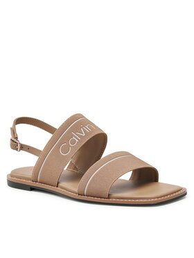 Calvin Klein Sandali Squared Flat Sandal He HW0HW01496 Rjava