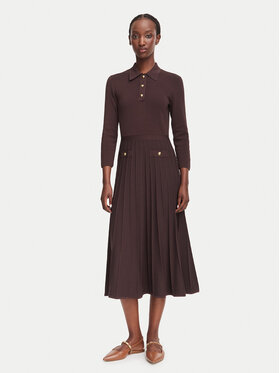 MICHAEL Michael Kors MICHAEL Michael Kors Úpletové šaty MT683J3BFD Tmavo hnedá Slim Fit