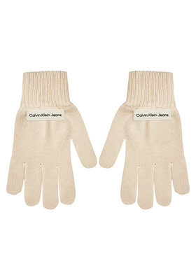Calvin Klein Calvin Klein Rękawiczki Damskie Inst Patch K60K612657 Beżowy