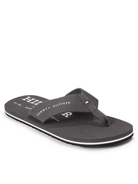 Tommy Hilfiger Tommy Hilfiger Čības uz pirksta Im R Trademark Beach Sandal FM0FM04863 Pelēks