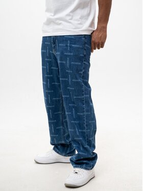 Jigga Wear Jigga Wear Jeansy Szerokie Spodnie Jeansowe BAGGY Męskie Niebieskie Jigga Wear Mini Laser XL Niebieski Baggy Fit