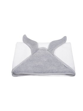 Caramella Caramella Ręcznik szary z uszkami Biały