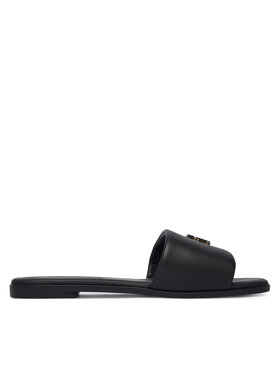 Tommy Hilfiger Tommy Hilfiger Şlapi Th Logo Hardware Leather Mule FW0FW09292 Negru