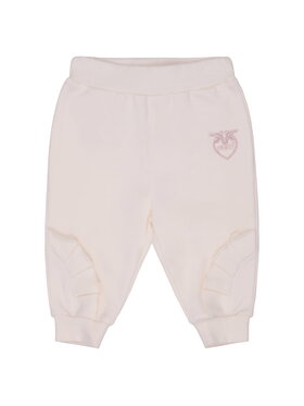 Pinko Pinko Spodnie dresowe P3PIBGFP130 Biały Regular Fit