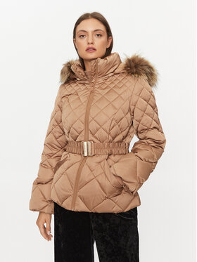 Guess Guess Пухено яке W3BL35 WEX52 Бежов Regular Fit