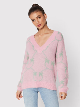 Pinko Pinko Sweter Marisol 1G17UD A007 Różowy Oversize