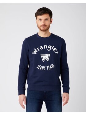 Wrangler Wrangler Bluza CREW SWEAT Niebieski Regular Fit