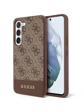 Guess Guess Etui na telefon 4G Stripe Brązowy