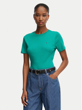 Tommy Hilfiger Tommy Hilfiger Тишърт New Cody WW0WW40587 Зелен Slim Fit
