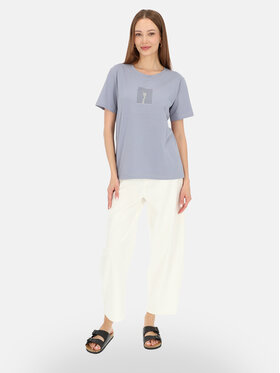 Potis & Verso Potis & Verso T-Shirt Roxa Niebieski Regular Fit