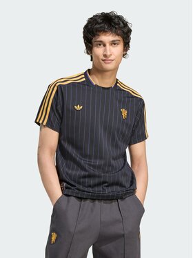 adidas adidas Koszulka techniczna Manchester United Terrace Icons Jersey Czarny Loose Fit