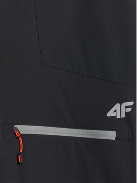 4F 4F Spodnie outdoor TREKKING Czarny Regular Fit