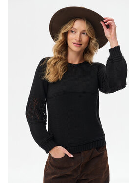 blue shadow blue shadow Sweter Blavia Czarny Regular Fit