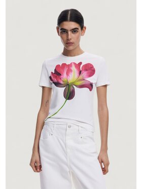 Desigual Desigual T-Shirt TS_PLATA Λευκό Shirt Fit