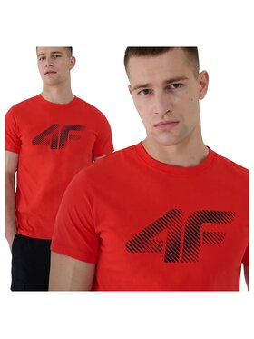 4F 4F T-shirt 4FWMM00TTSHM2257 Rosso Regular Fit