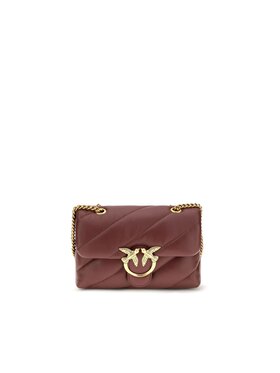 PINKO PINKO Τσάντα Bordeaux Calf Leather Bos Taurus Shoulder Μπορντό