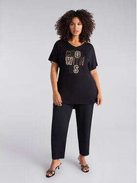 Fiorella Rubino Fiorella Rubino T-shirt G153L008463N033 Nero A-Line Fit