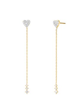 Rosefield Rosefield Kolczyki DIAMOND HEARTS Złoty