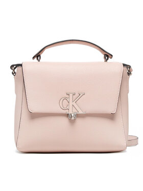 Calvin Klein Calvin Klein Дамска чанта Minimal Monogram Mini Top Handle K60K609289 Розов