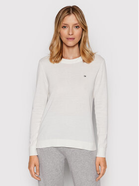 Calvin Klein Calvin Klein Sweter Silk Essential K20K203695 Beżowy Regular Fit
