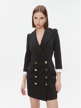 Elisabetta Franchi Elisabetta Franchi Koktejlové šaty AB-384-36E2-V650 Černá Regular Fit