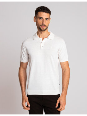 Borgio Borgio Polo colliano Biały Classic Fit