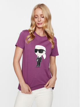 KARL LAGERFELD KARL LAGERFELD T-Shirt Ikonik 2.0 230W1700 Różowy Regular Fit