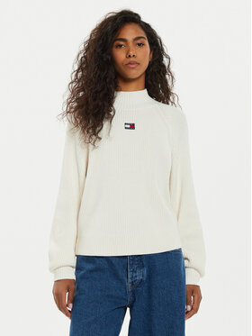 Tommy Jeans Tommy Jeans Rollkragenpullover Tjw Badge DW0DW19912 Écru Regular Fit