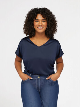 Fiorella Rubino Fiorella Rubino T-shirt G063L107832N034 Blu Regular Fit
