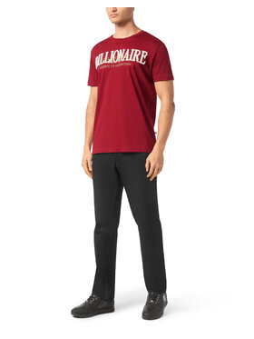 Billionaire Billionaire T-Shirt 24409 Bordowy Regular Fit