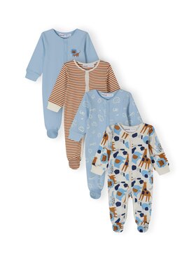 MINOTI MINOTI Pajac 24babypack1 Błękitny Regular Fit