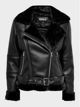 ONLY ONLY Giacca in similpelle Agnete 15260002 Nero Regular Fit