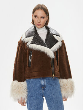 Pinko Pinko Krzno Coco Caban. 102092 A19M Rjava Regular Fit