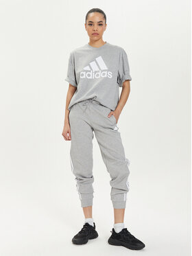 Adidas T-shirt Essentials Big Logo IL3322 Siva Loose Fit