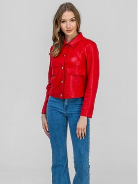 Perso Perso Bunda pro přechodné období BLE262676F Červená Regular Fit